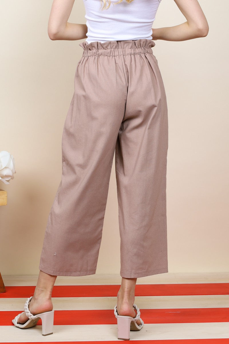 Tan Paperbag Pants