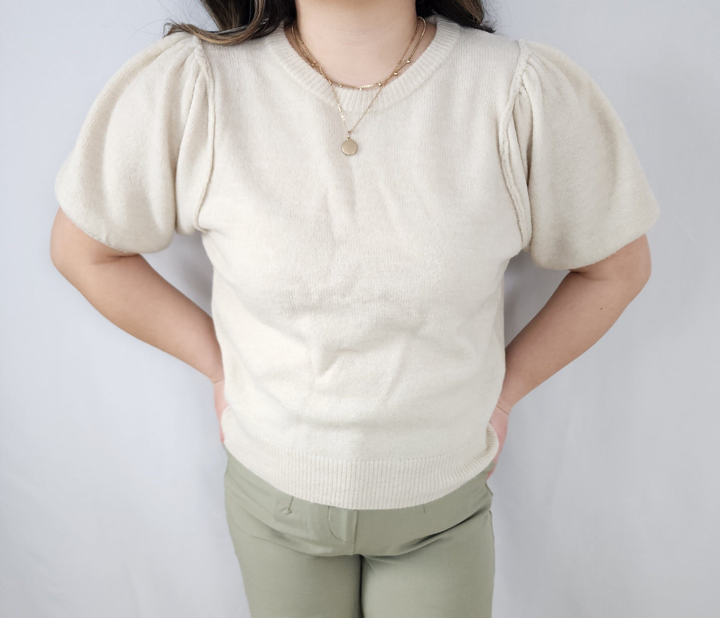 Puff Short Sleeve Sweater