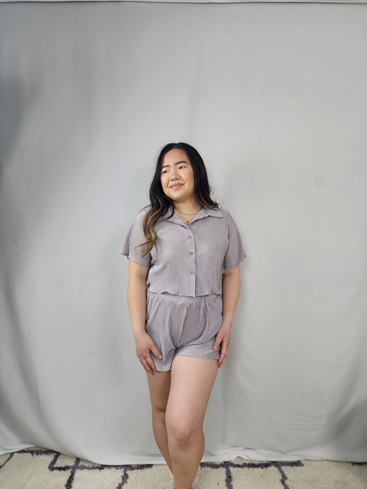 Lounge Wear 2 PC Silver Gray