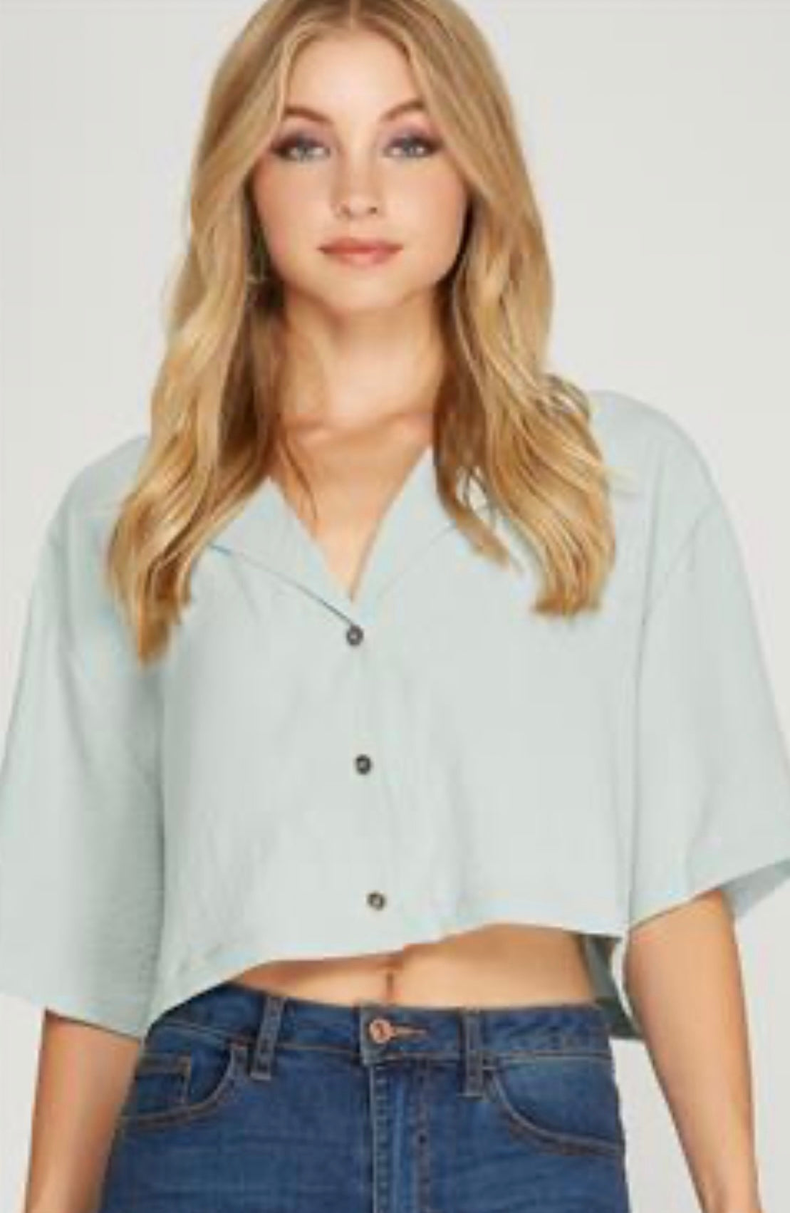 Mint Crop Top